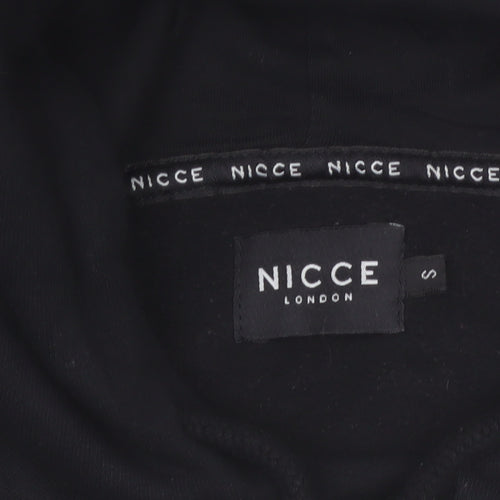 Nicce London Men's Black Small Pullover Hoodie with Logo