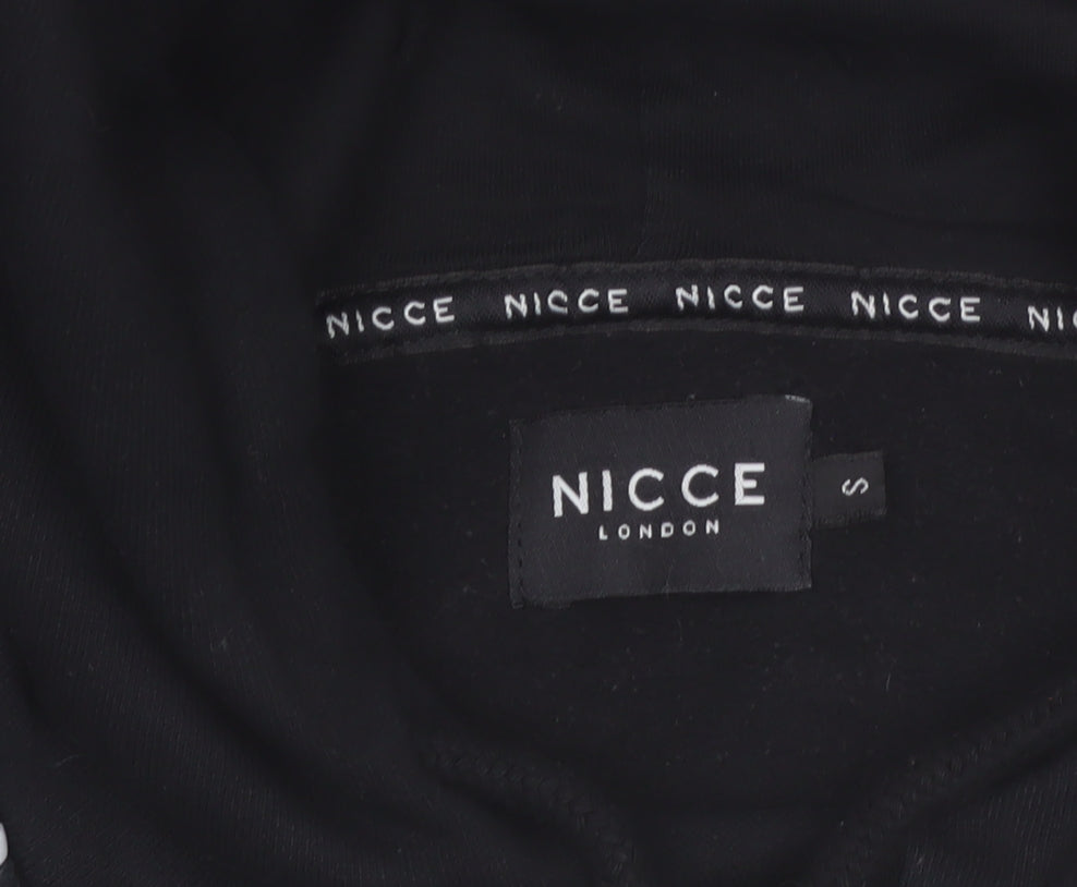 Nicce London Men's Black Small Pullover Hoodie with Logo