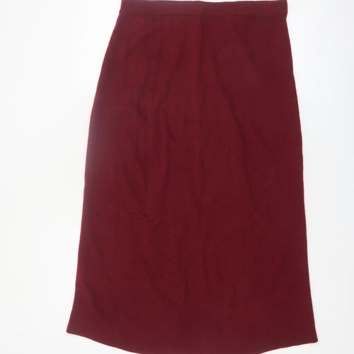 TIGI-Wear Women’s Red Knit Midi Pencil Skirt Size M