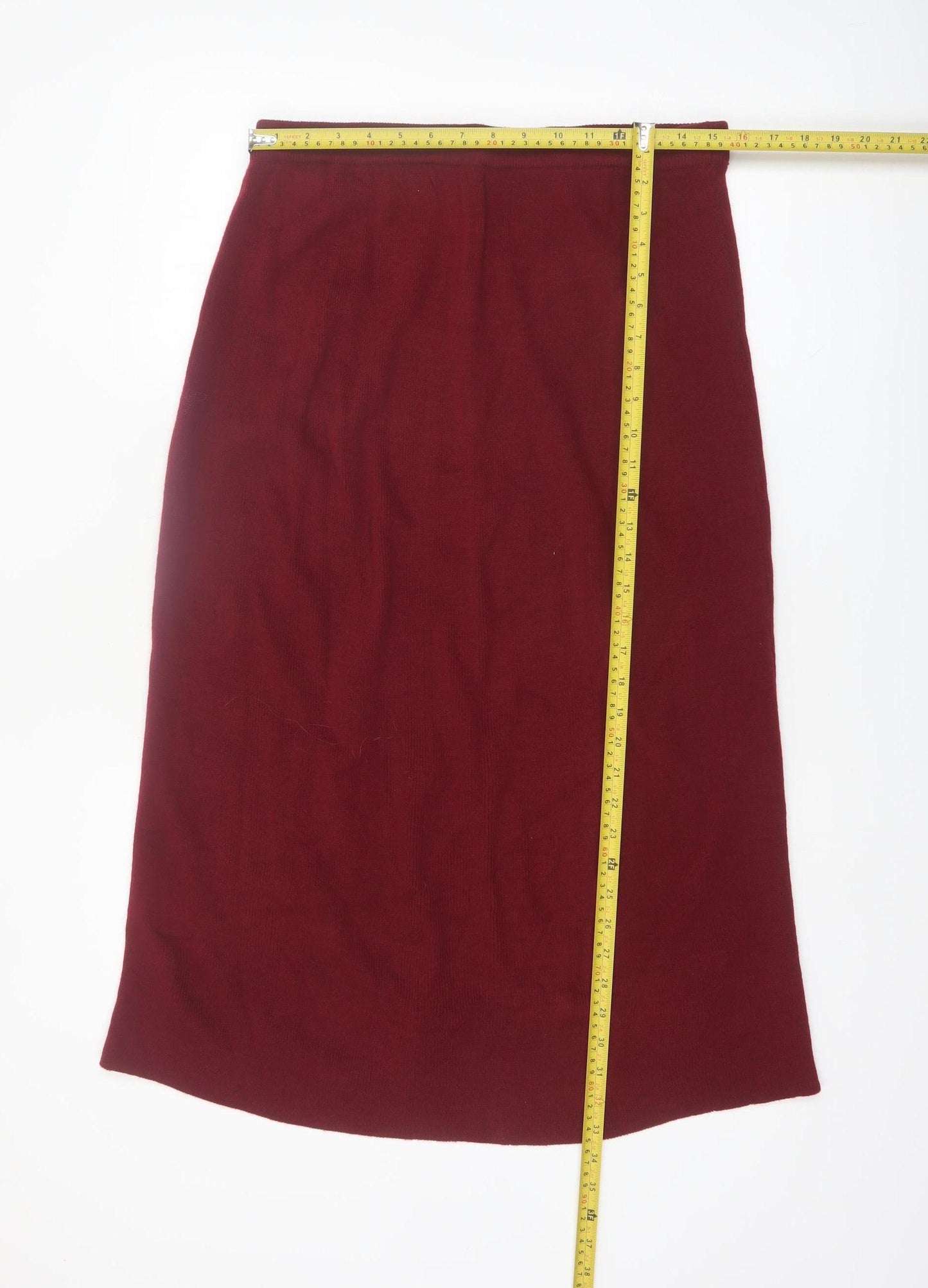 TIGI-Wear Women’s Red Knit Midi Pencil Skirt Size M