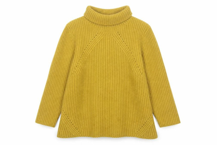 Monsoon Women Yellow Roll Neck Ribbed Knit Jumper Size 16