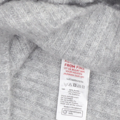 New Look Girls Grey V-Neck Cropped Pullover Jumper Size 12-13 Years