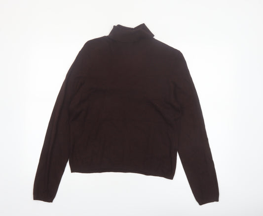 Marks and Spencer Women Brown Roll Neck Jumper Size 18