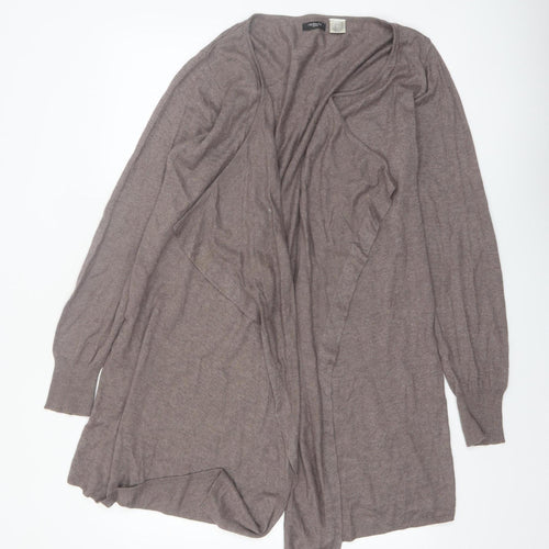 La Redoute Women Brown Long Sleeve Open Front Cardigan Size 12/14