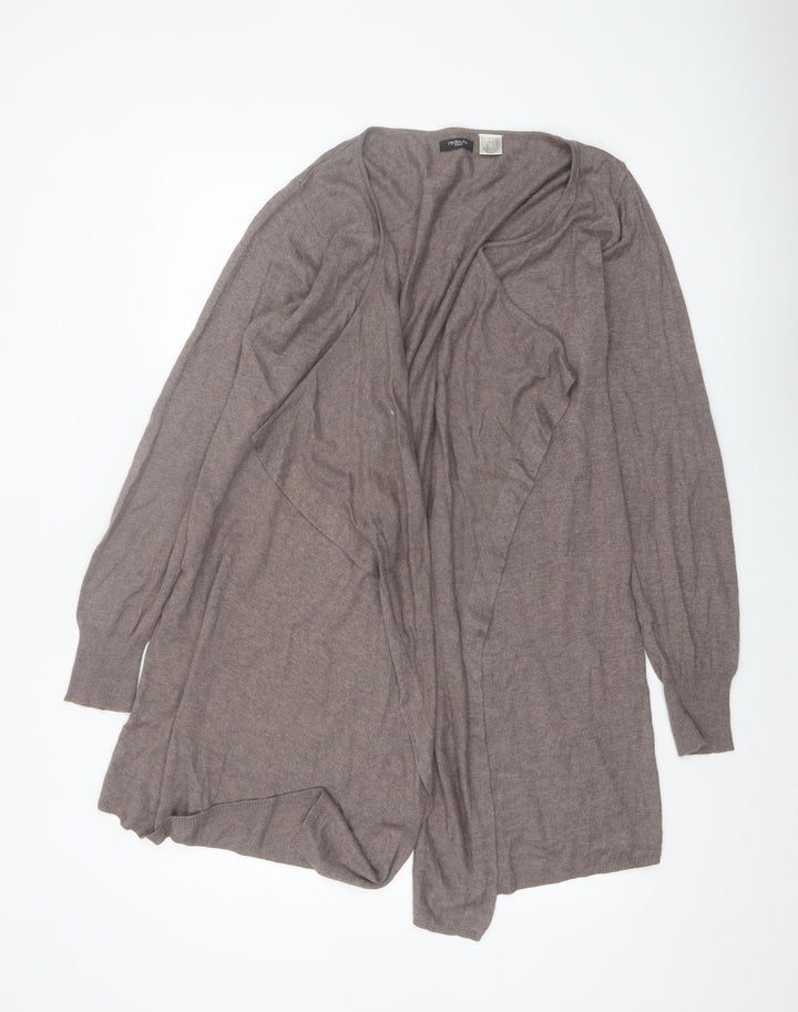 La Redoute Women Brown Long Sleeve Open Front Cardigan Size 12/14