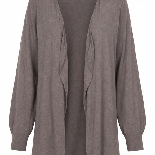 La Redoute Women Brown Long Sleeve Open Front Cardigan Size 12/14