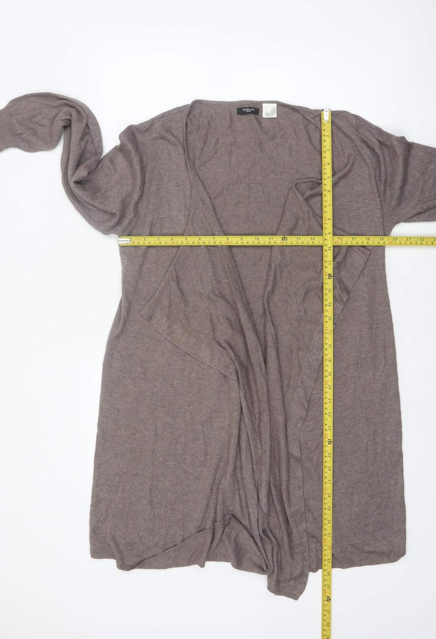 La Redoute Women Brown Long Sleeve Open Front Cardigan Size 12/14