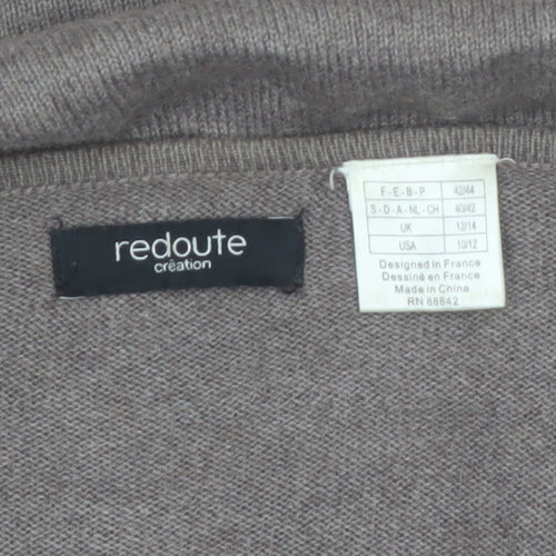 La Redoute Women Brown Long Sleeve Open Front Cardigan Size 12/14