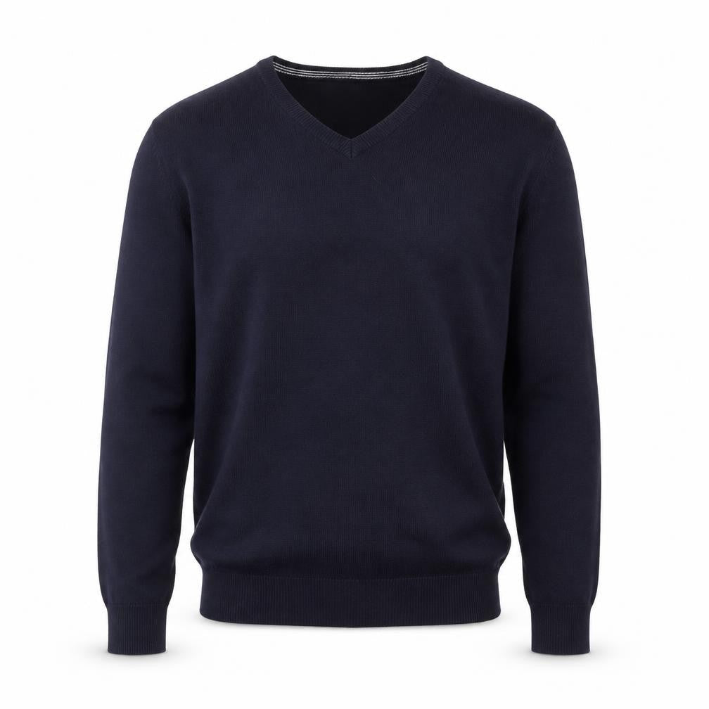 Burton Menswear London Men's Blue V-Neck Cotton Jumper Size S