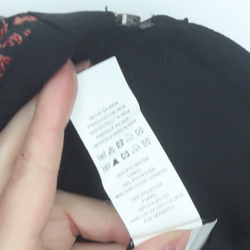 Atmosphere Womens Red Black Geometric Bomber Jacket Size 10
