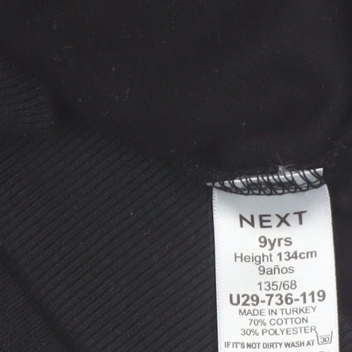 Next Boys Black Reindeer Graphic Pullover Sweatshirt 9 Years