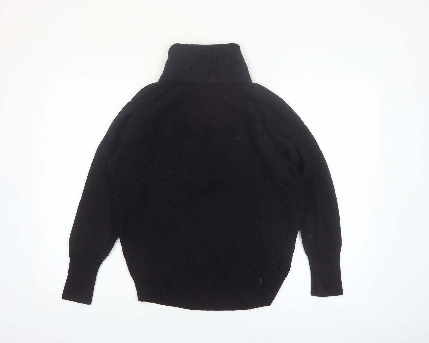 GAP Womens Black XS Roll Neck Merino Wool Jumper