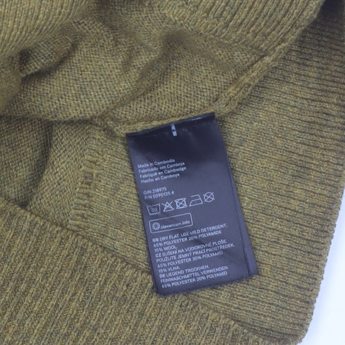 H&M Women Brown Wool Blend Crew Neck Pullover Jumper Size 8