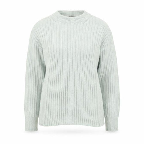 Marks and Spencer Women's Green Cotton Rib Knit Jumper Size 14