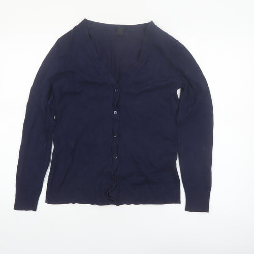 Gap Women's Blue Long Sleeve V-Neck Button Cardigan Size S