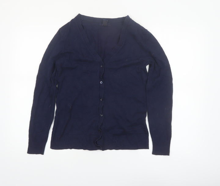 Gap Women's Blue Long Sleeve V-Neck Button Cardigan Size S