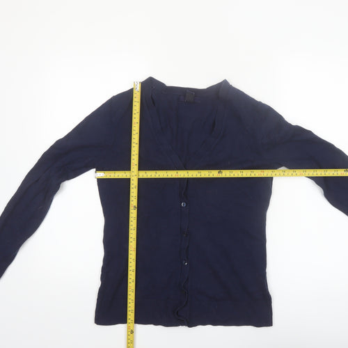 Gap Women's Blue Long Sleeve V-Neck Button Cardigan Size S