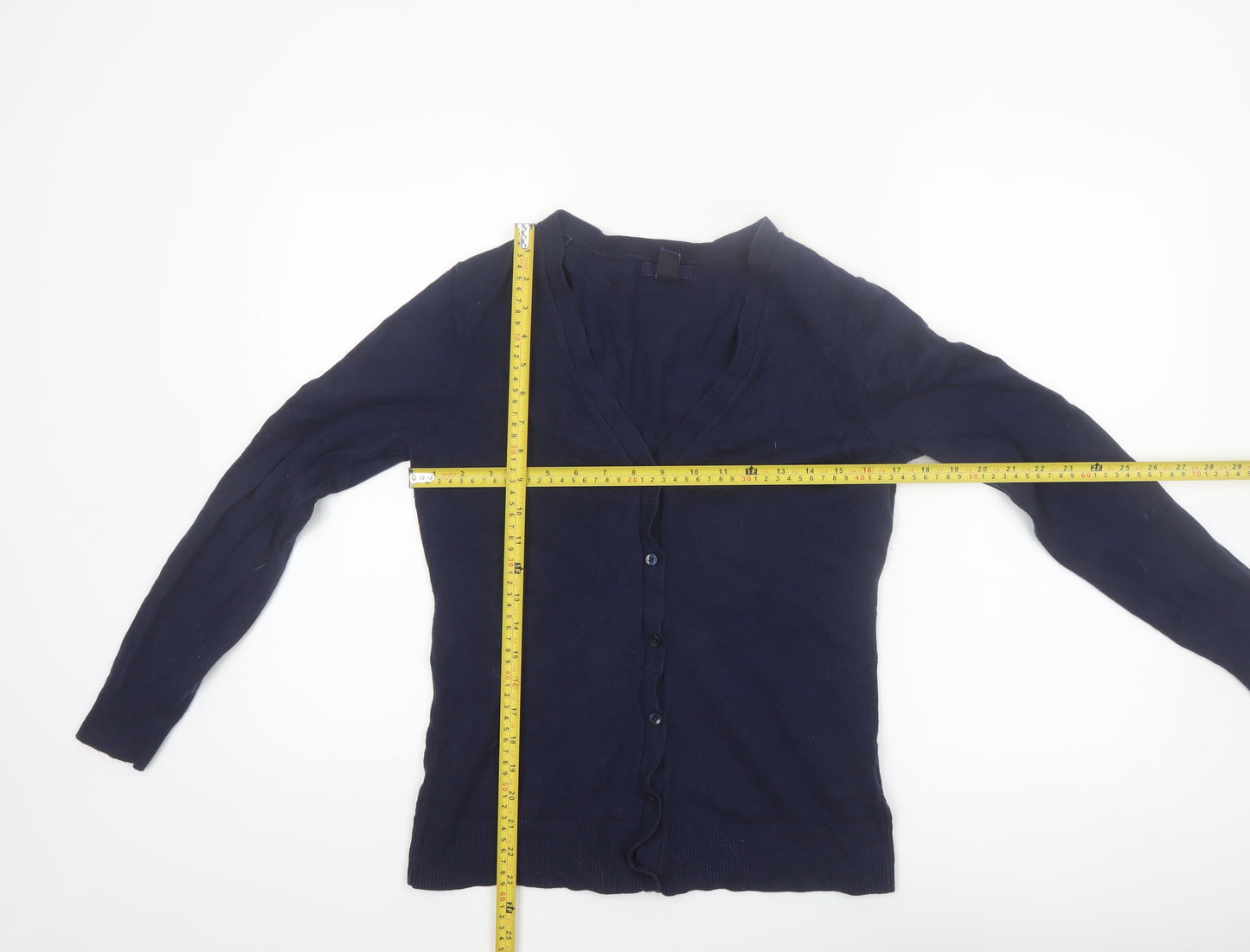 Gap Women's Blue Long Sleeve V-Neck Button Cardigan Size S