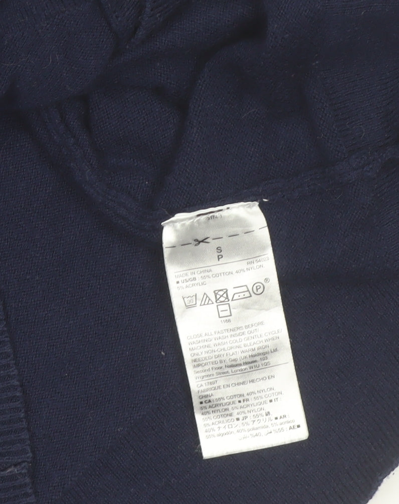 Gap Women's Blue Long Sleeve V-Neck Button Cardigan Size S