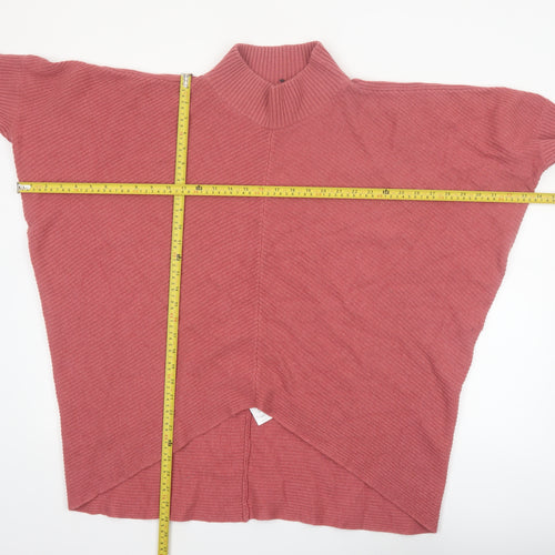 Nine by Savannah Miller Womens Pink Roll Neck Relaxed Jumper Size 18