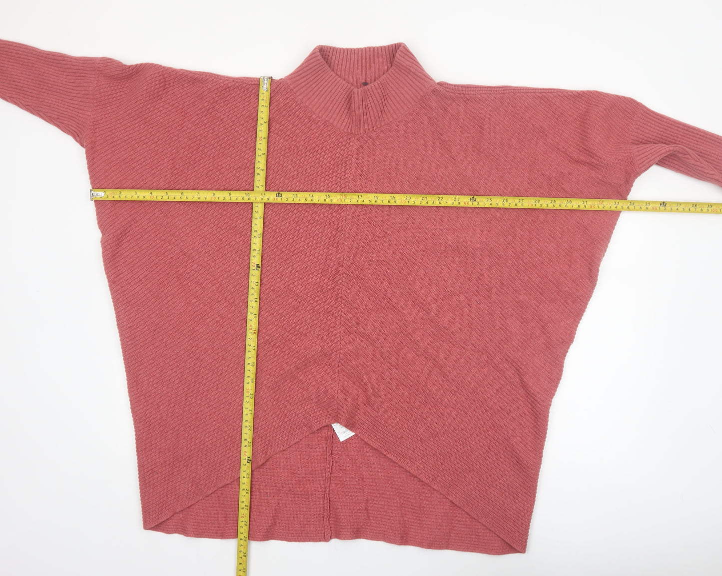 Nine by Savannah Miller Womens Pink Roll Neck Relaxed Jumper Size 18