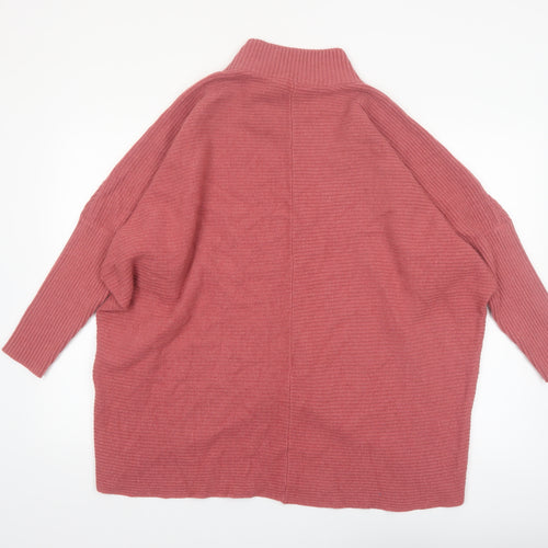 Nine by Savannah Miller Womens Pink Roll Neck Relaxed Jumper Size 18