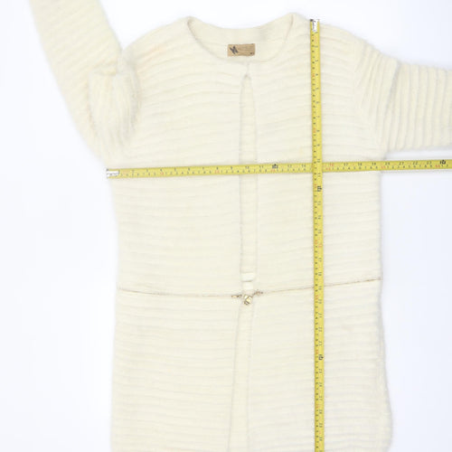 Katsuji Women's Ivory Long Sleeve Knit Cardigan M