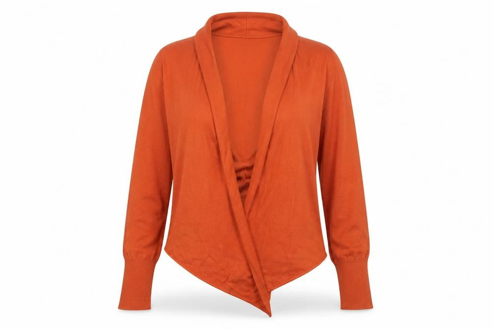 Marks and Spencer Women’s Orange Wrap Knit Jumper Size 12