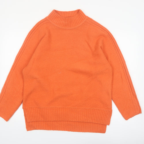 Threadbare Women’s Orange Mock Neck Long Sleeve Jumper Size 12