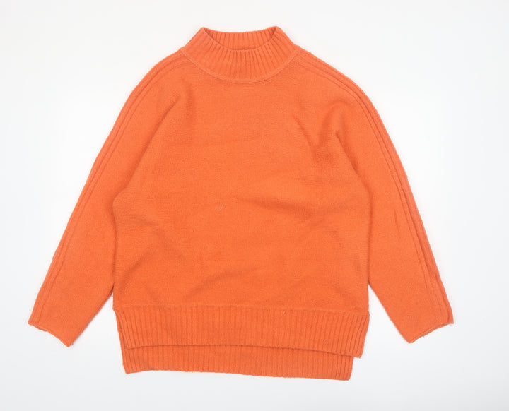Threadbare Women’s Orange Mock Neck Long Sleeve Jumper Size 12