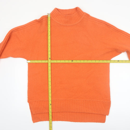 Threadbare Women’s Orange Mock Neck Long Sleeve Jumper Size 12