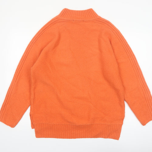Threadbare Women’s Orange Mock Neck Long Sleeve Jumper Size 12
