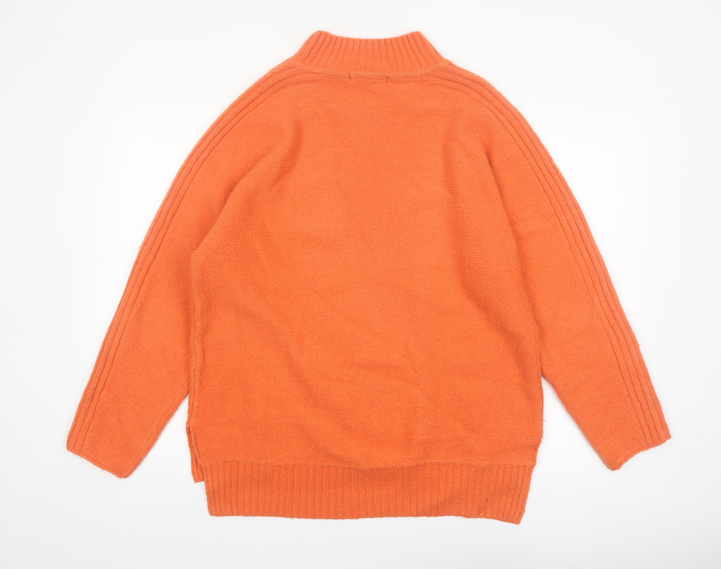 Threadbare Women’s Orange Mock Neck Long Sleeve Jumper Size 12