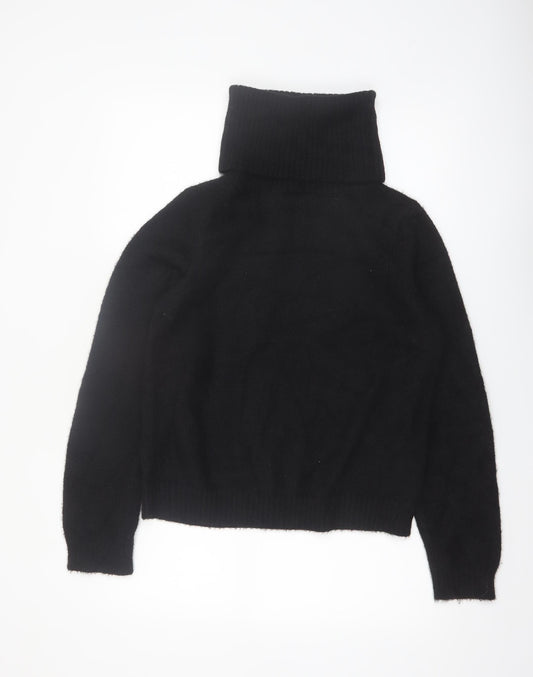Vila Women Black Roll Neck Knitted Long Sleeve Pullover Jumper M