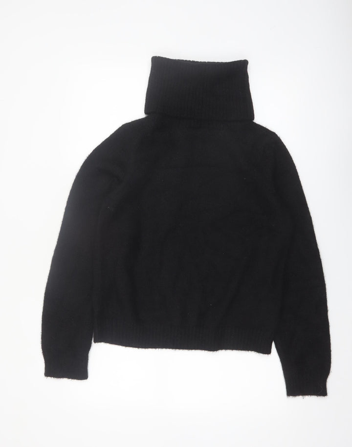 Vila Women Black Roll Neck Knitted Long Sleeve Pullover Jumper M
