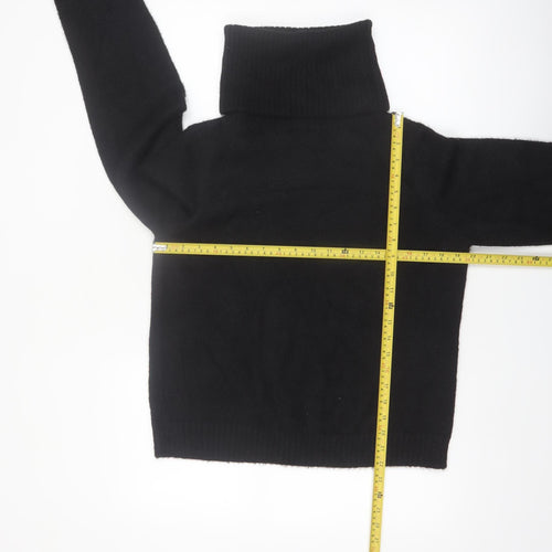 Vila Women Black Roll Neck Knitted Long Sleeve Pullover Jumper M