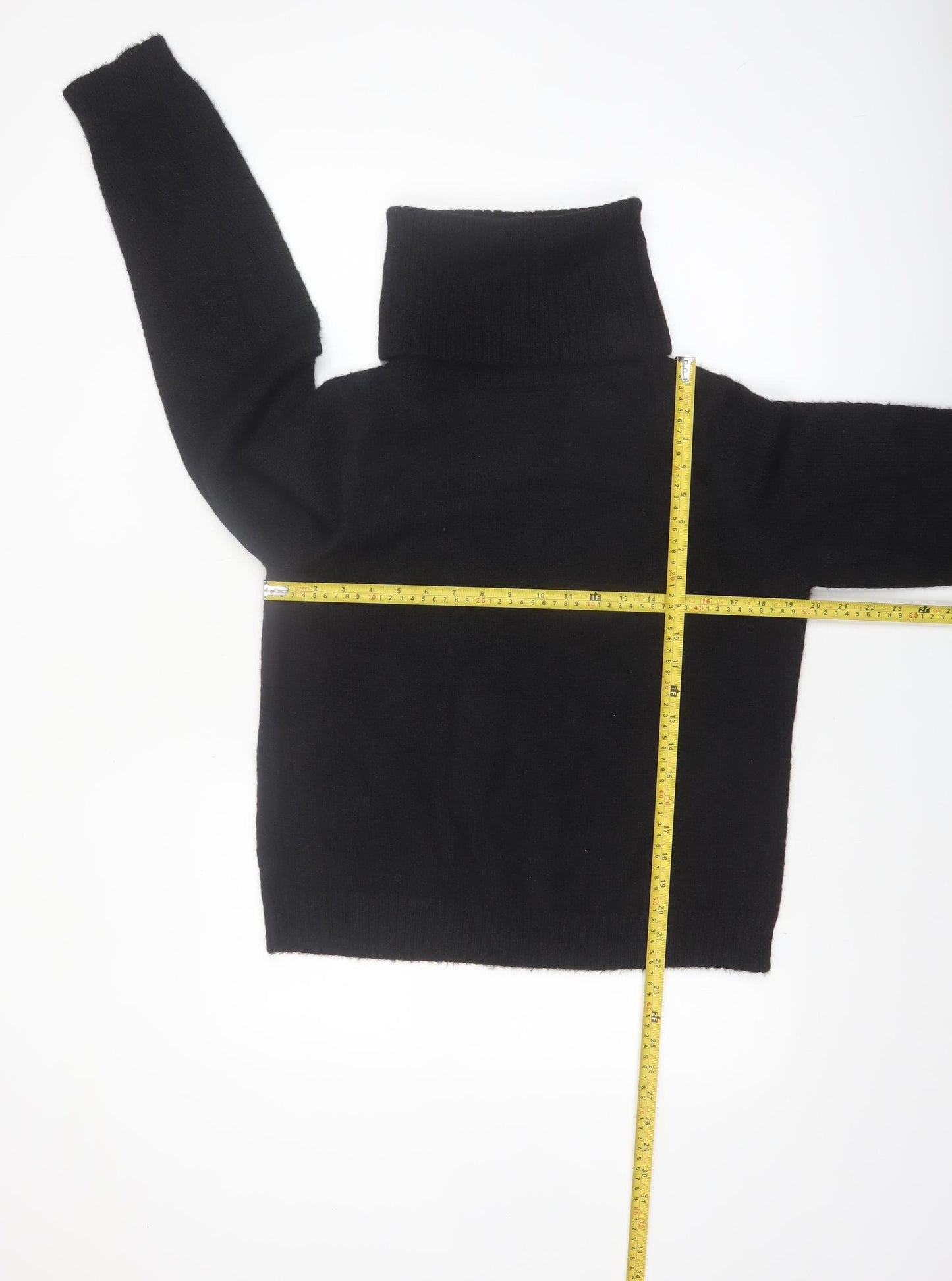 Vila Women Black Roll Neck Knitted Long Sleeve Pullover Jumper M