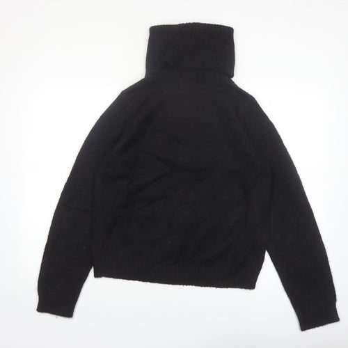 Vila Women Black Roll Neck Knitted Long Sleeve Pullover Jumper M
