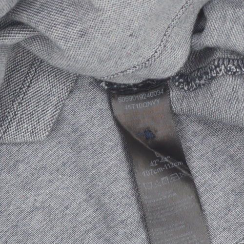 Burton Menswear London Grey Long Sleeve Polo Shirt Size L