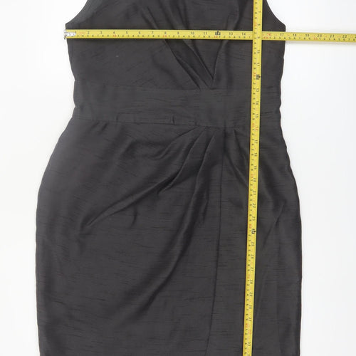 Betty Jackson Black Women's Black Size 14 Sleeveless Sheath Dress