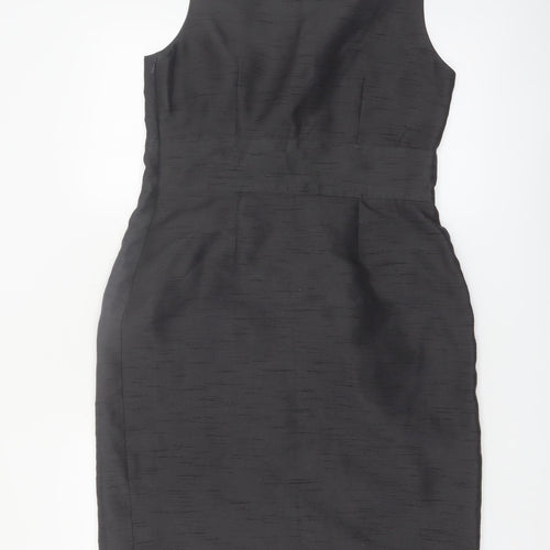 Betty Jackson Black Women's Black Size 14 Sleeveless Sheath Dress