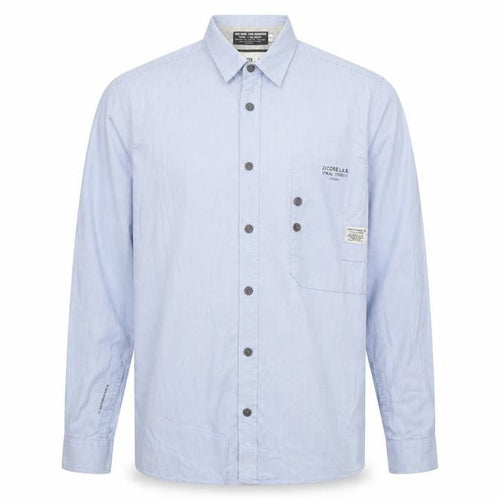 Jack & Jones Men's Blue Long Sleeve Regular Fit Button-Up Shirt Size L