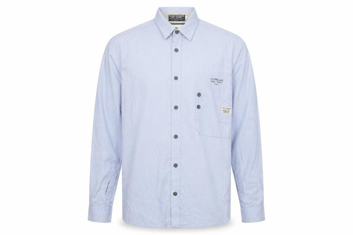 Jack & Jones Men's Blue Long Sleeve Regular Fit Button-Up Shirt Size L