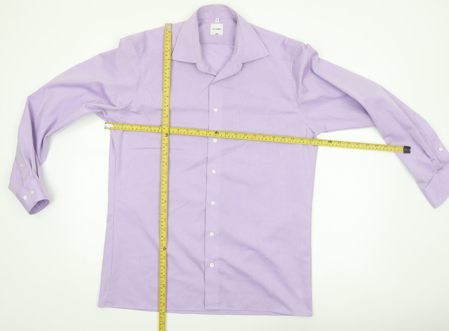 Olymp Men's Purple 16in Regular Fit Long Sleeve Button-Up Shirt