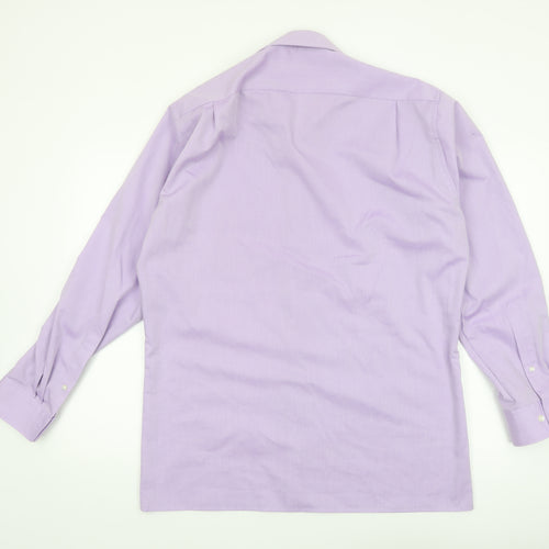 Olymp Men's Purple 16in Regular Fit Long Sleeve Button-Up Shirt