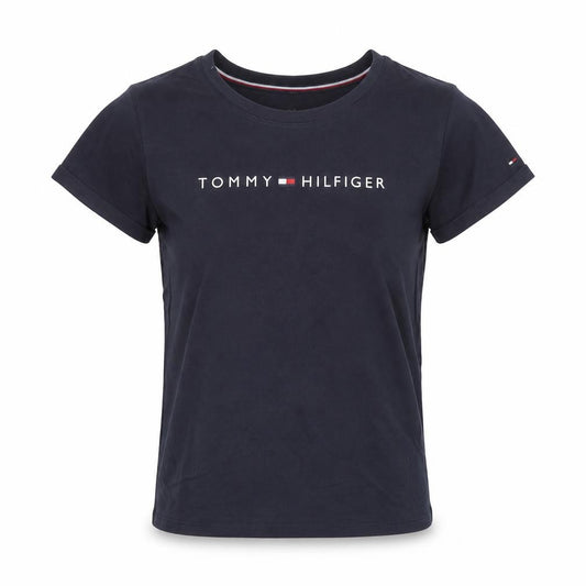 Front view of Tommy Hilfiger Women’s Blue XS Basic Cotton T-Shirt