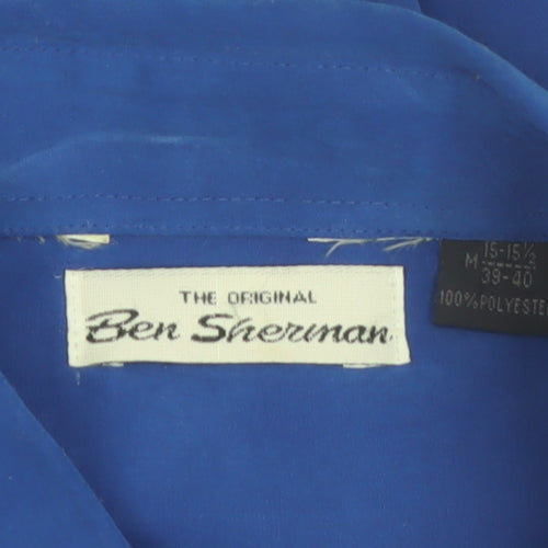 Ben Sherman Men Blue Long Sleeve Button-Down Regular Fit Shirt M