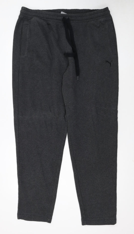 Puma Men's Grey 2XL Joggers Tapered Fleece Sweatpants