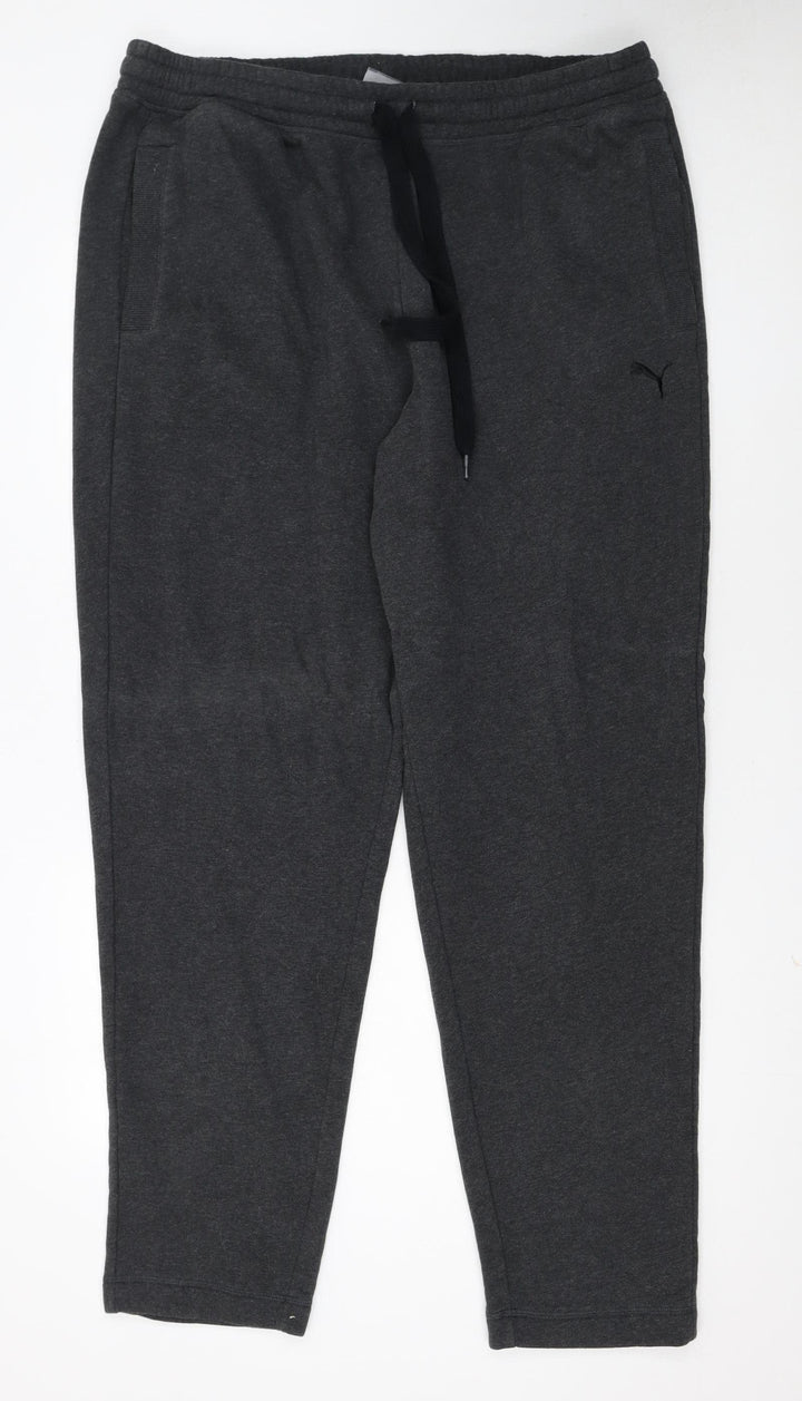 Puma Men's Grey 2XL Joggers Tapered Fleece Sweatpants