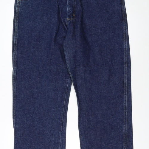 Wrangler Men's Blue Regular Fit Straight Leg Jeans 36x30
